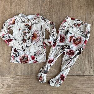 Lou Lou & Company Floral Footie Set Size Newborn